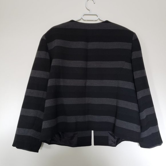Tahari Grey and Black Stripped Suite Jacket - Picture 3 of 3